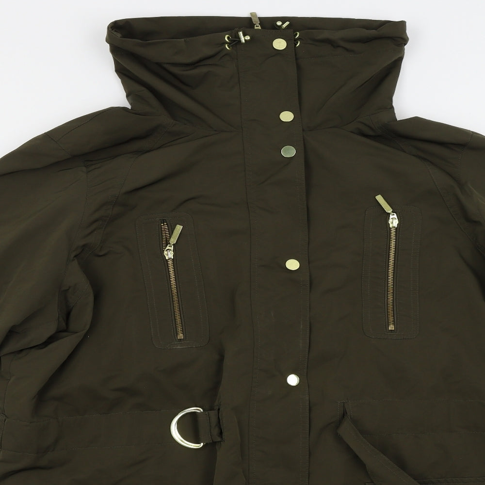 M&S Womens Green   Overcoat Coat Size 22