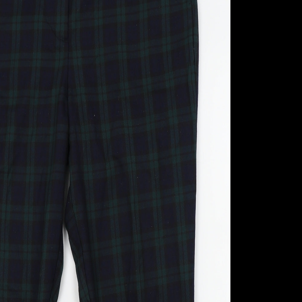 F&F Womens Green Plaid  Trousers  Size 16 L26 in