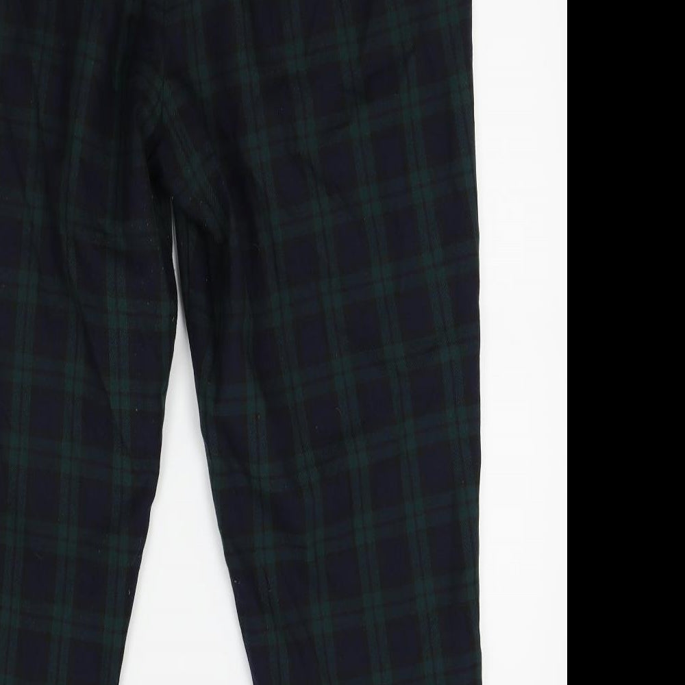 F&F Womens Green Plaid  Trousers  Size 16 L26 in