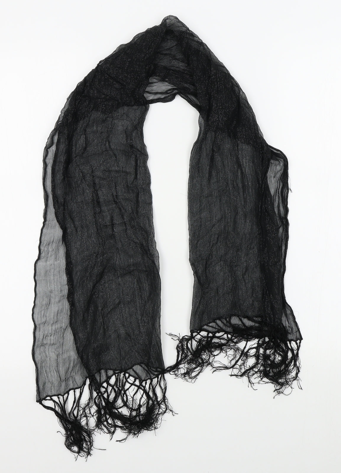 Preworn Womens Black    Scarf