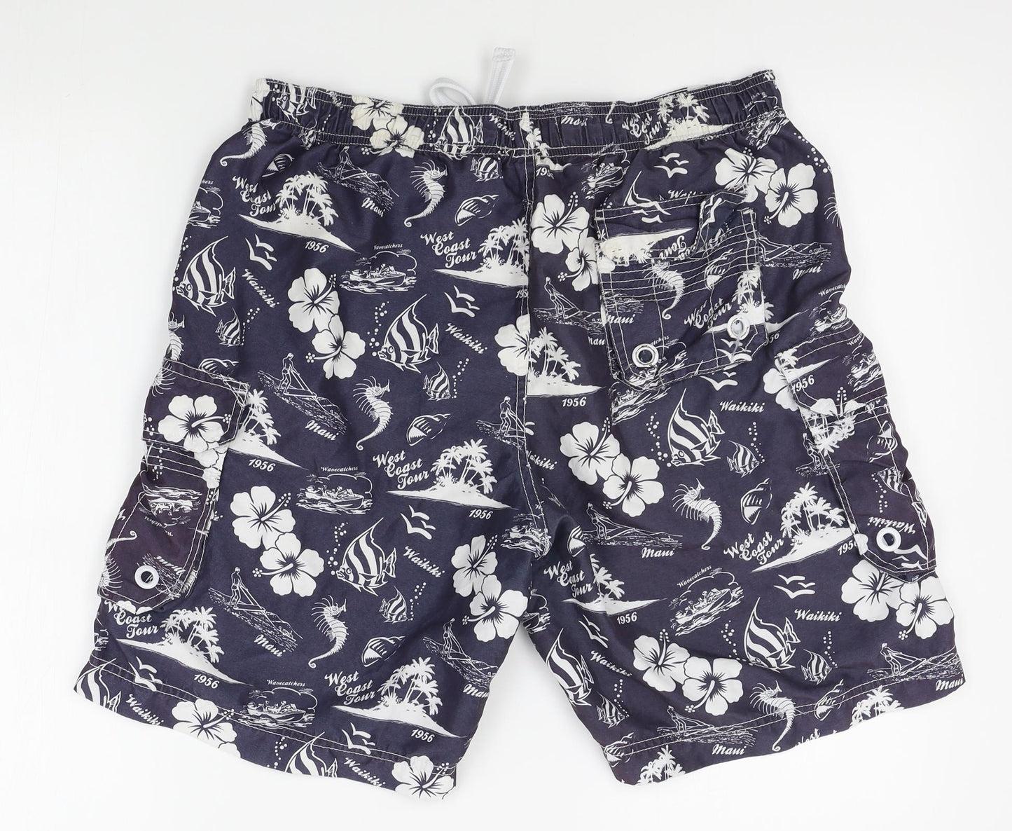 Urban Saint Mens Grey Floral  Bermuda Shorts Size M - swim