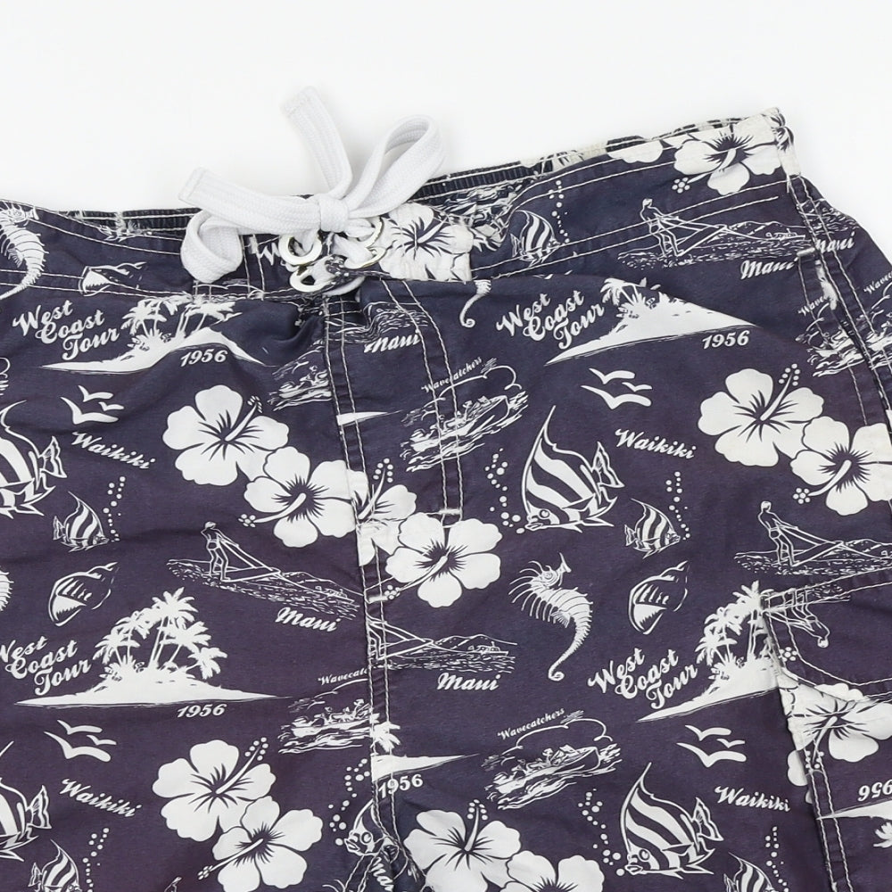Urban Saint Mens Grey Floral  Bermuda Shorts Size M - swim