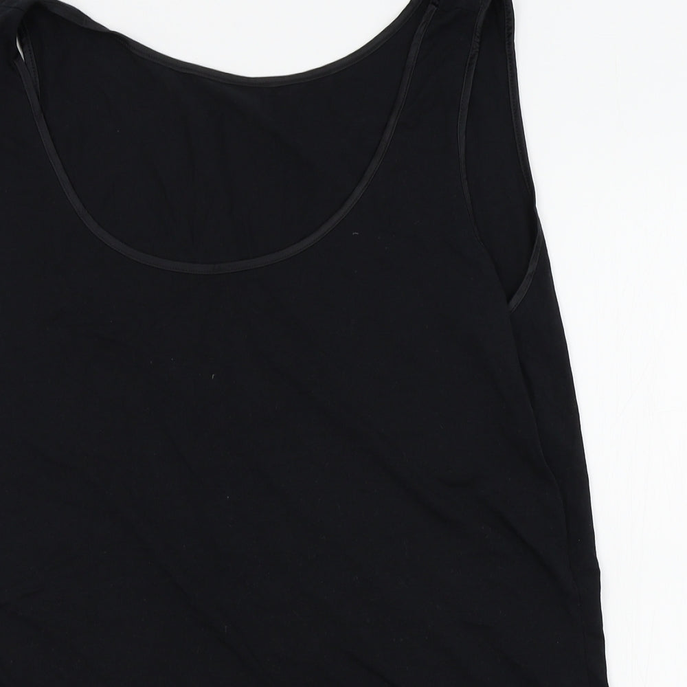 M&S Womens Black   Basic Tank Size 22