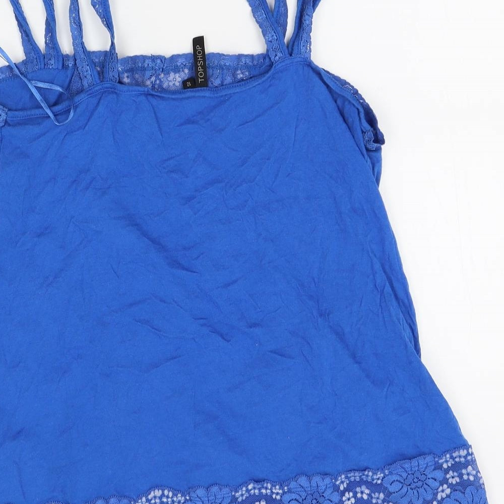 Topshop Womens Blue   Camisole Tank Size 12