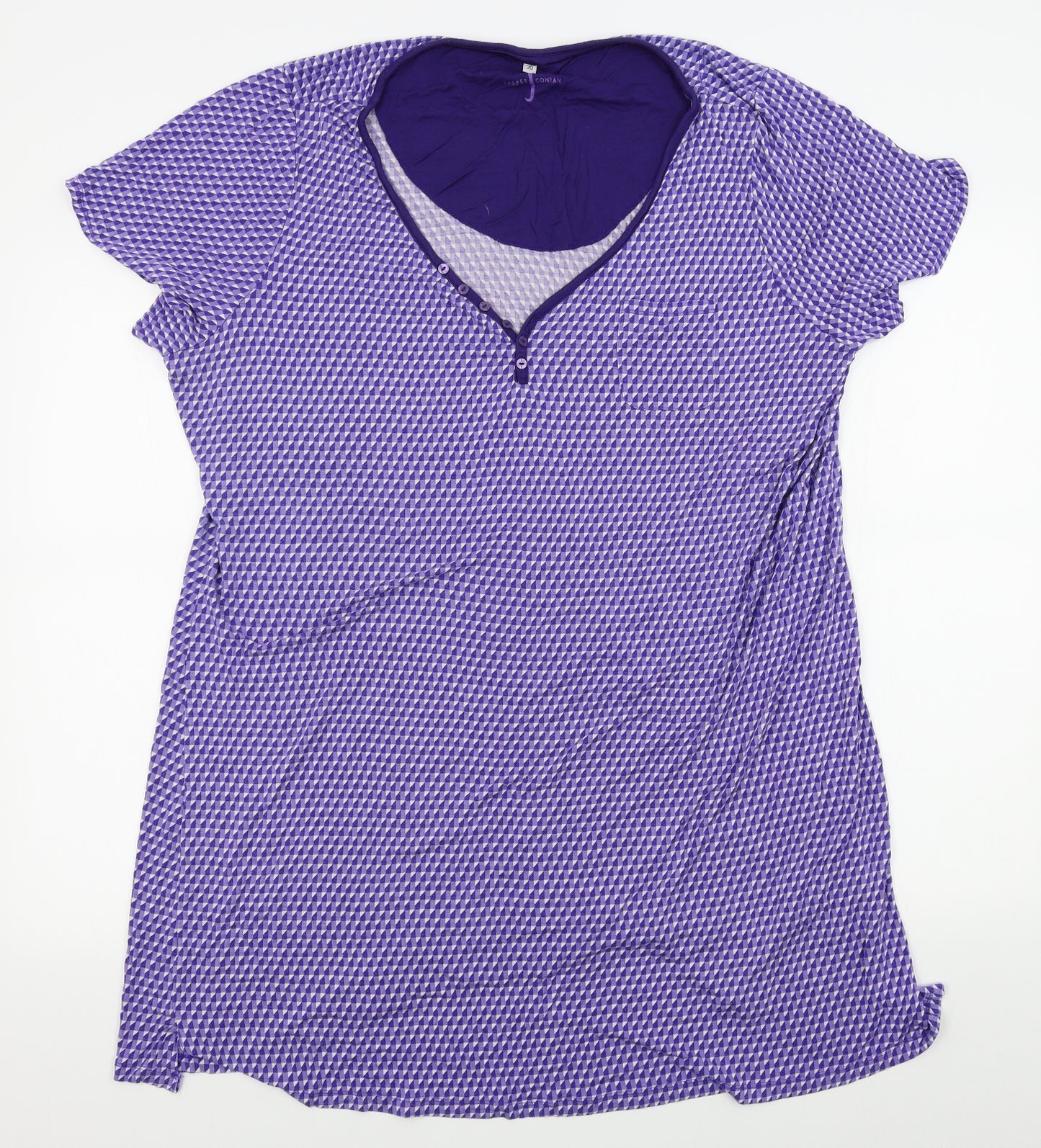 Debenhams Womens Blue Check  Basic Blouse Size 20