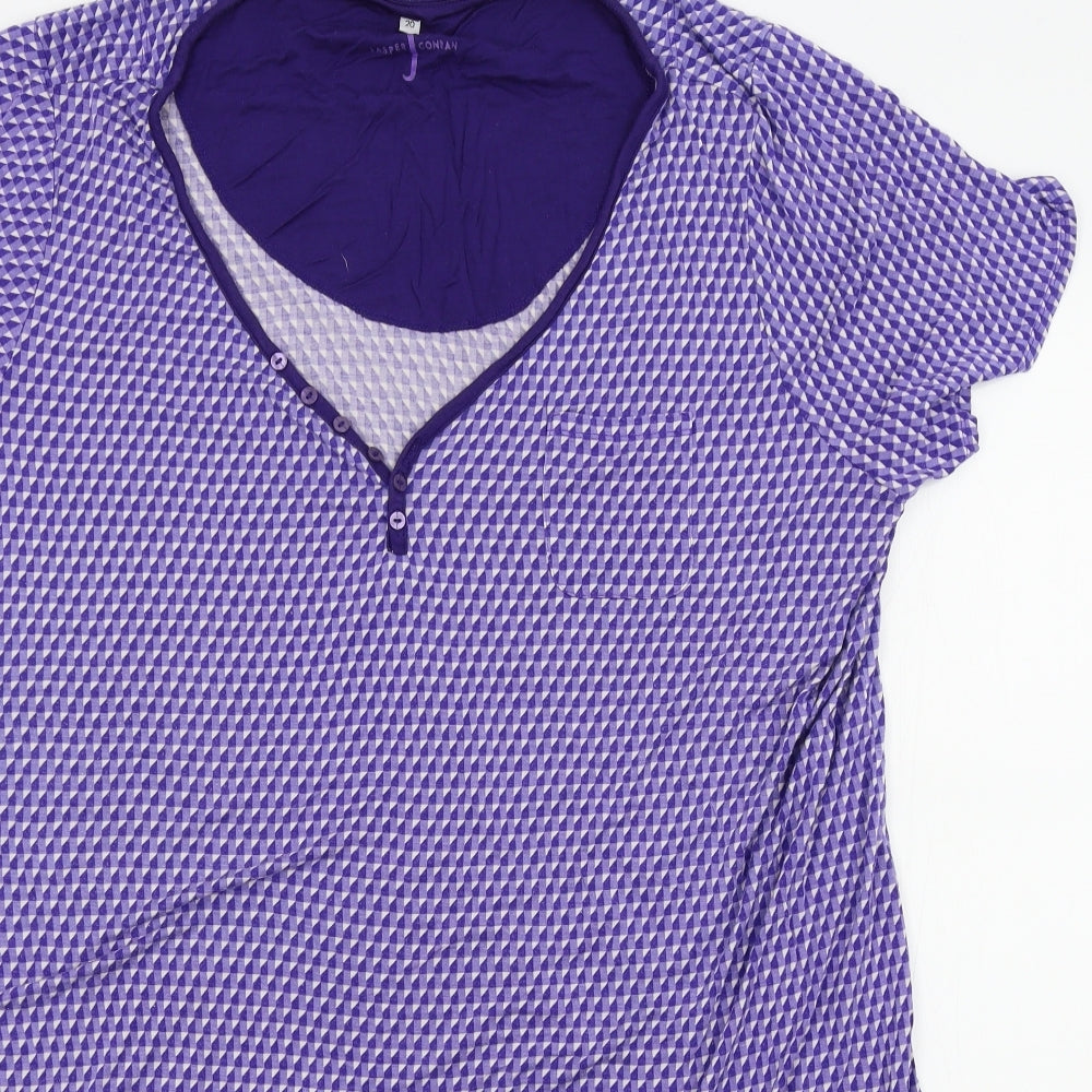 Debenhams Womens Blue Check  Basic Blouse Size 20