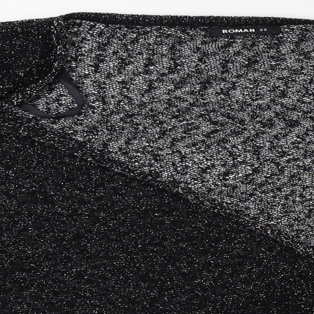 Roman Womens Black   Cardigan Jumper Size 22