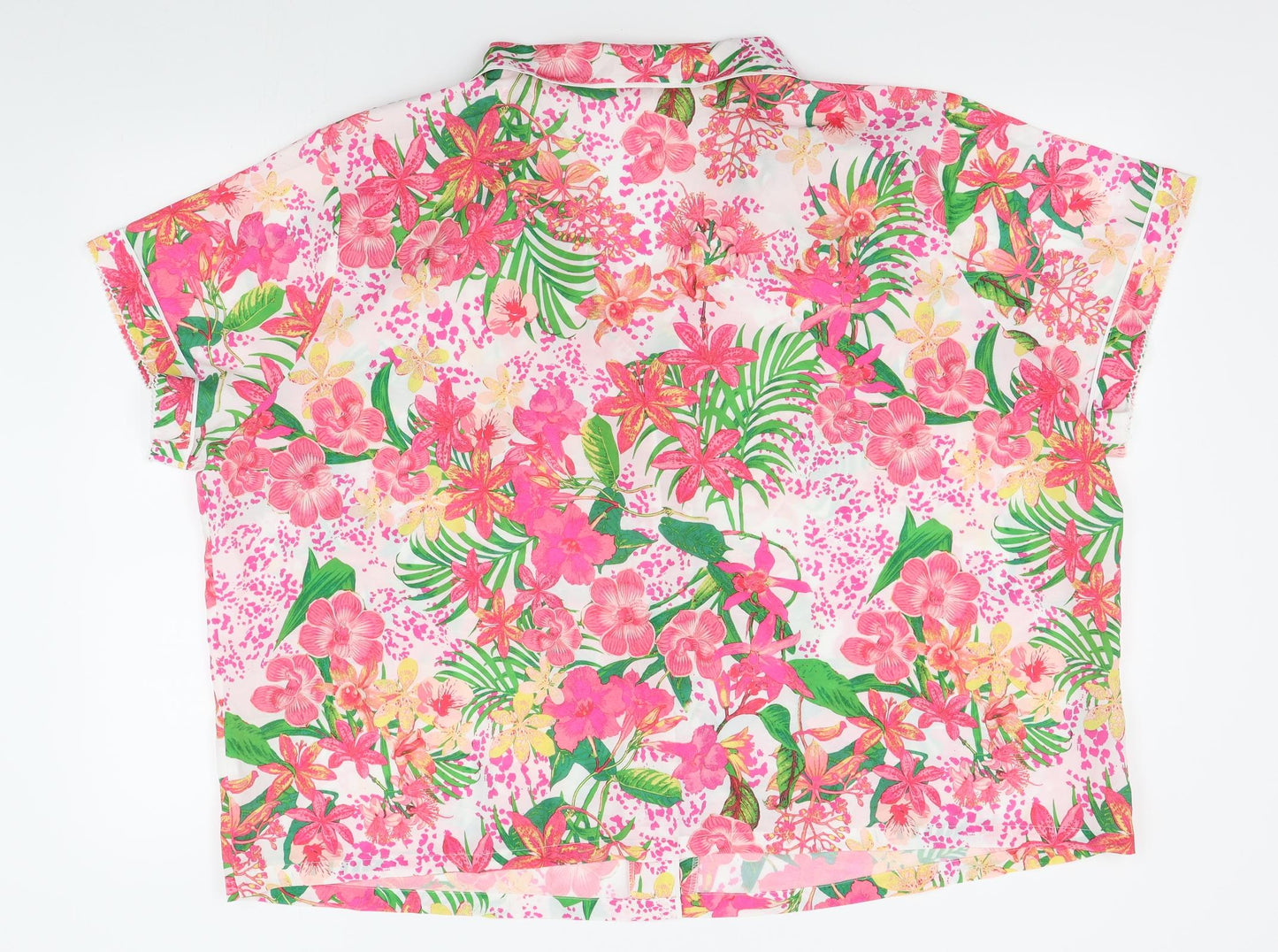 Debenhams Womens Pink Floral  Basic Button-Up Size 24