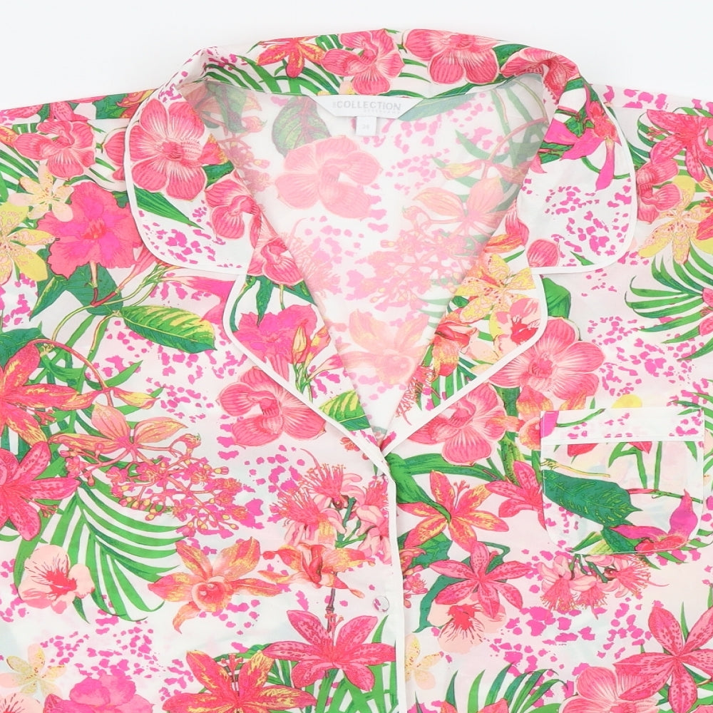 Debenhams Womens Pink Floral  Basic Button-Up Size 24