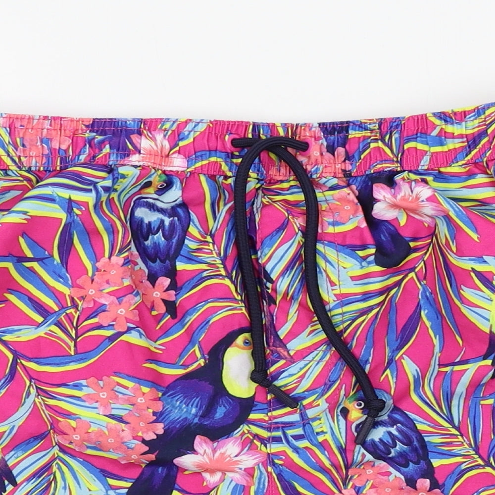 George Mens Pink Floral  Bermuda Shorts Size M