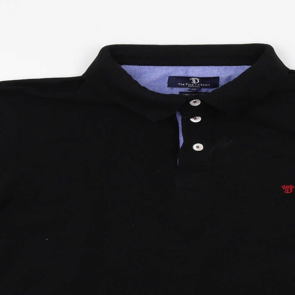 time of bocha Mens Black    Polo Size M