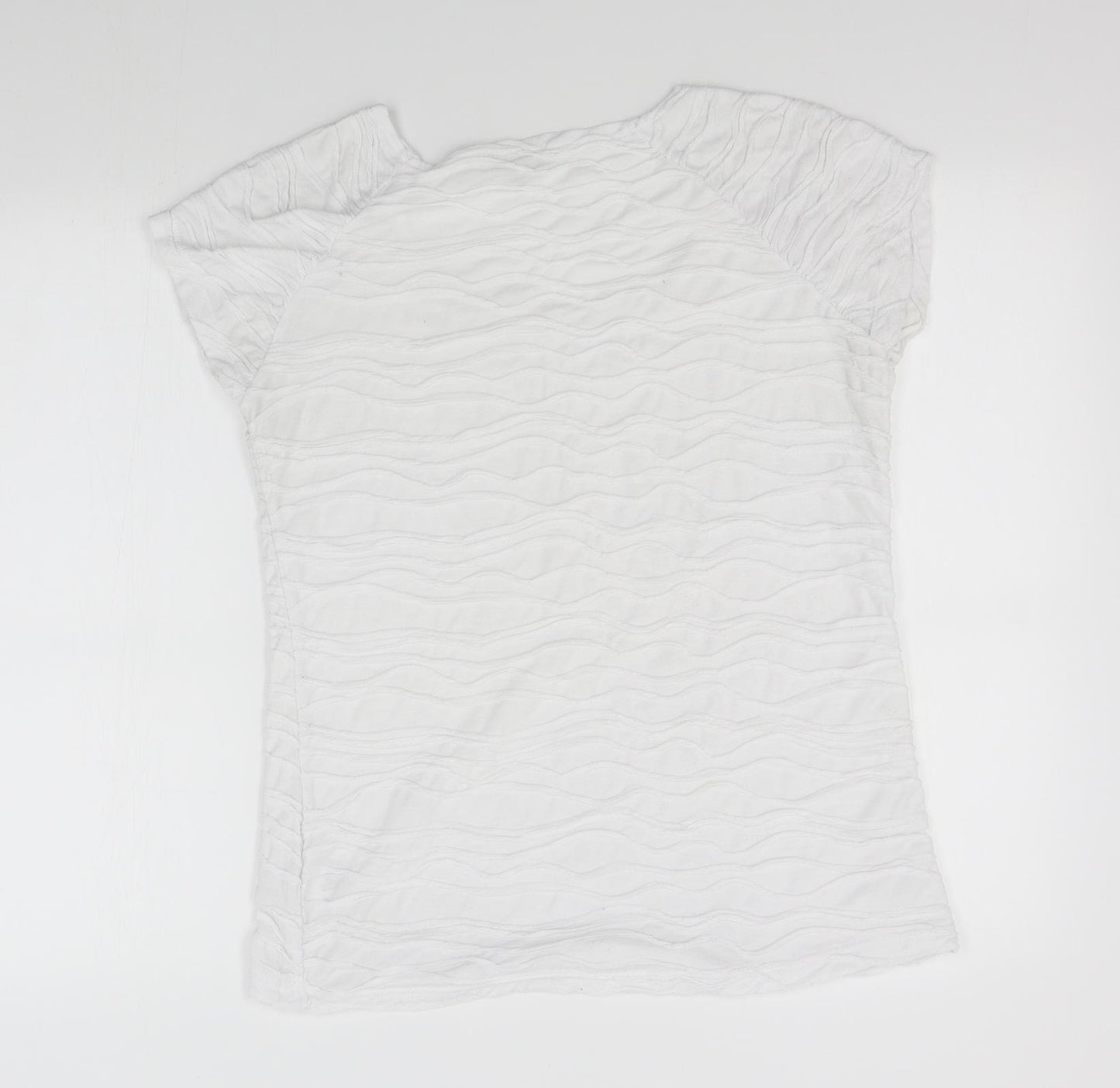 Soon Womens White   Basic T-Shirt Size 14