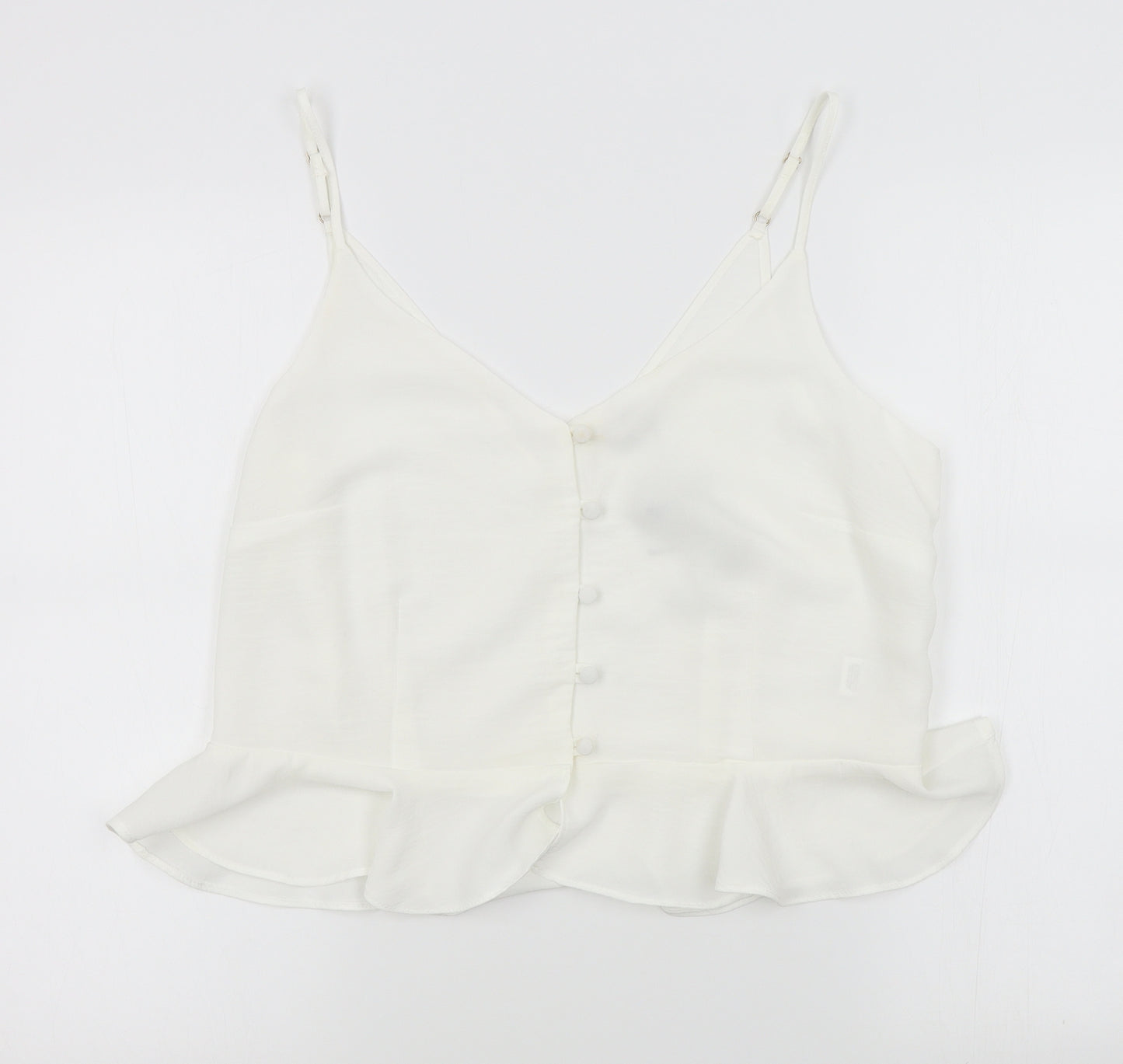 River Island Womens White   Camisole Tank Size 16