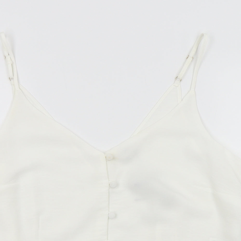 River Island Womens White   Camisole Tank Size 16