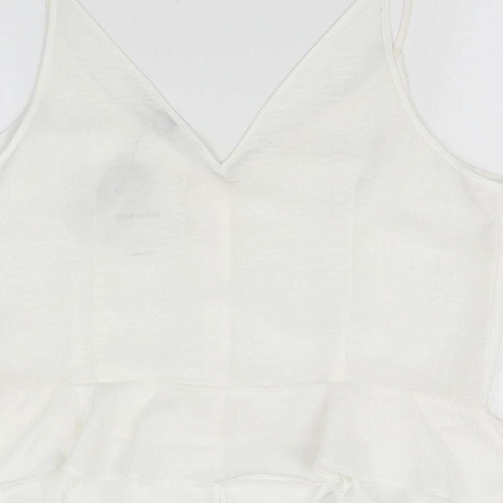 River Island Womens White   Camisole Tank Size 16