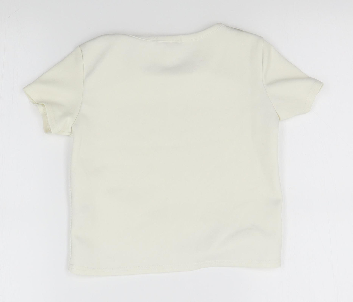 Young Dimension Girls White   Basic T-Shirt Size 9-10 Years