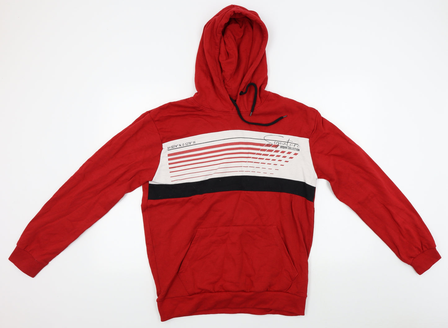 Pep & Co Mens Red   Pullover Hoodie Size M