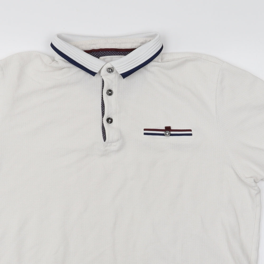 Burton Mens White    Button-Up Size L