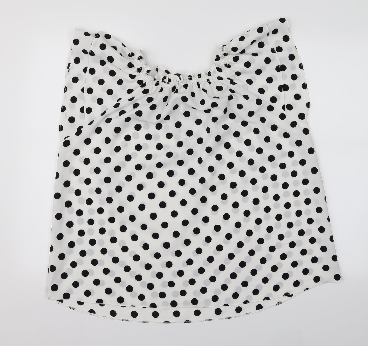 Dorothy Perkins Womens White Polka Dot  Basic Blouse Size 16