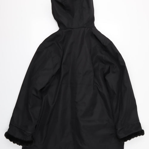 DASH Womens Black   Overcoat Coat Size 20