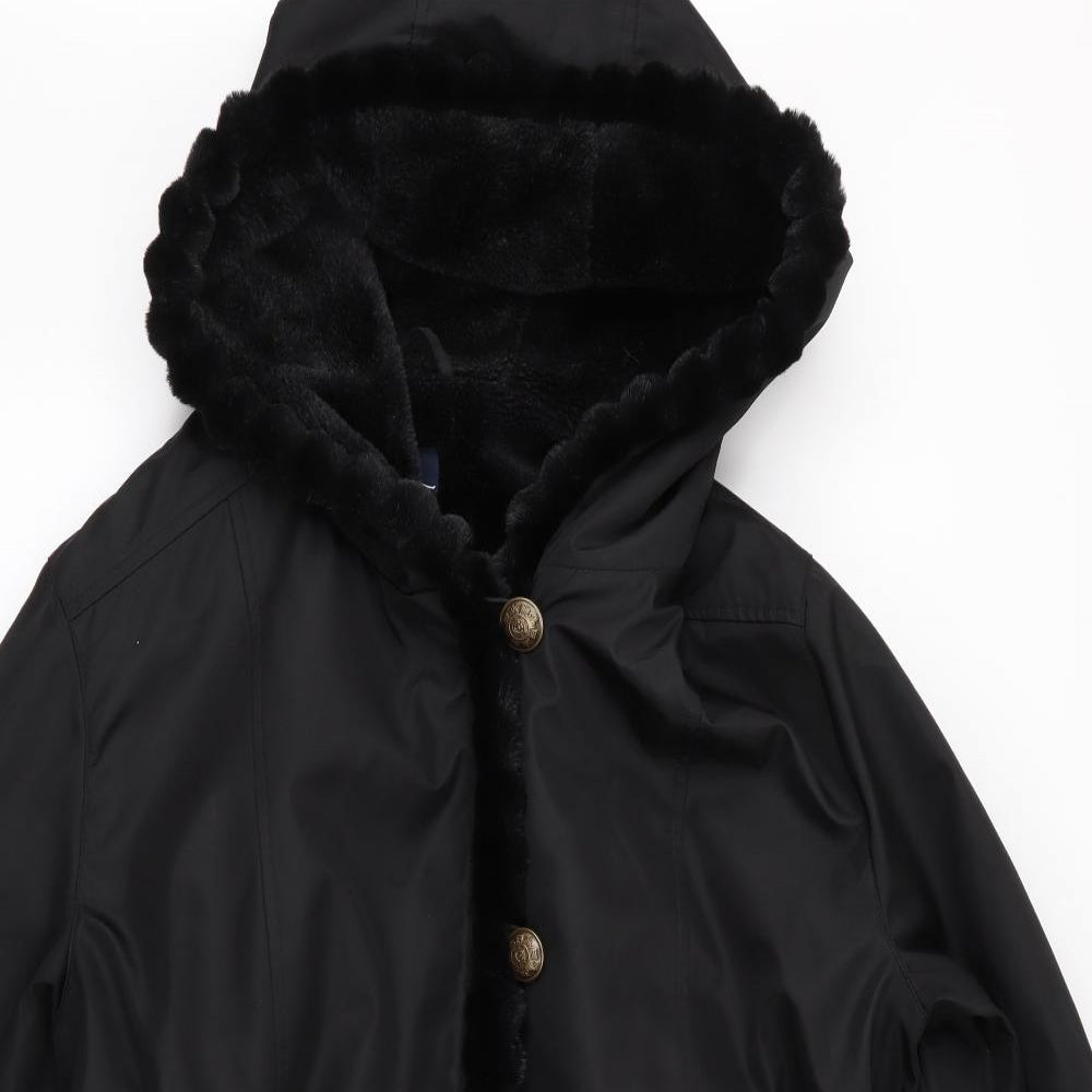DASH Womens Black   Overcoat Coat Size 20