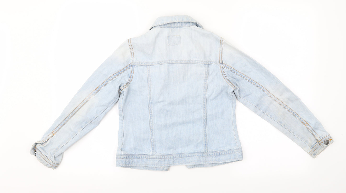 NEXT Girls Black   Basic Jacket Jacket Size 9-10 Years  - Denim Jacket