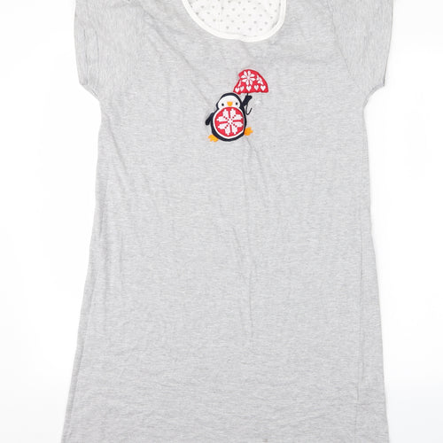 Secret Possessions Womens Grey   Top Pyjama Top Size M  - Penguin