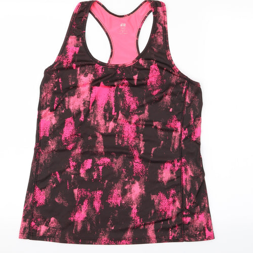H&M Womens Pink Colourblock  Basic Tank Size L