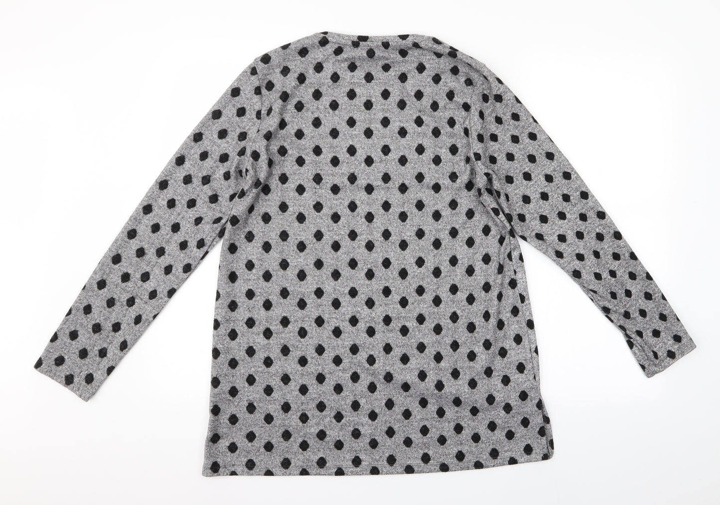 Papaya Womens Grey Argyle/Diamond  Pullover Jumper Size 10