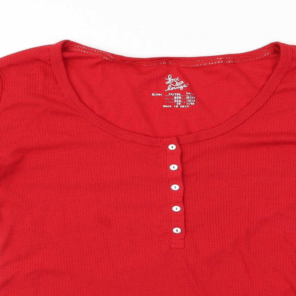 Love Lounge Womens Red   Basic Blouse Size 14