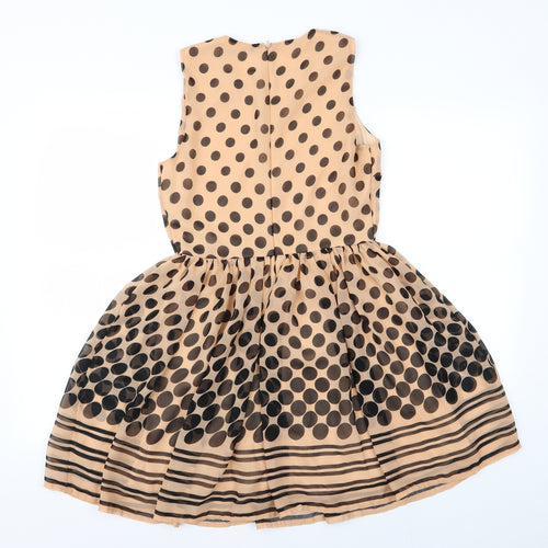 Atmophere Womens Orange Polka Dot  A-Line  Size 10