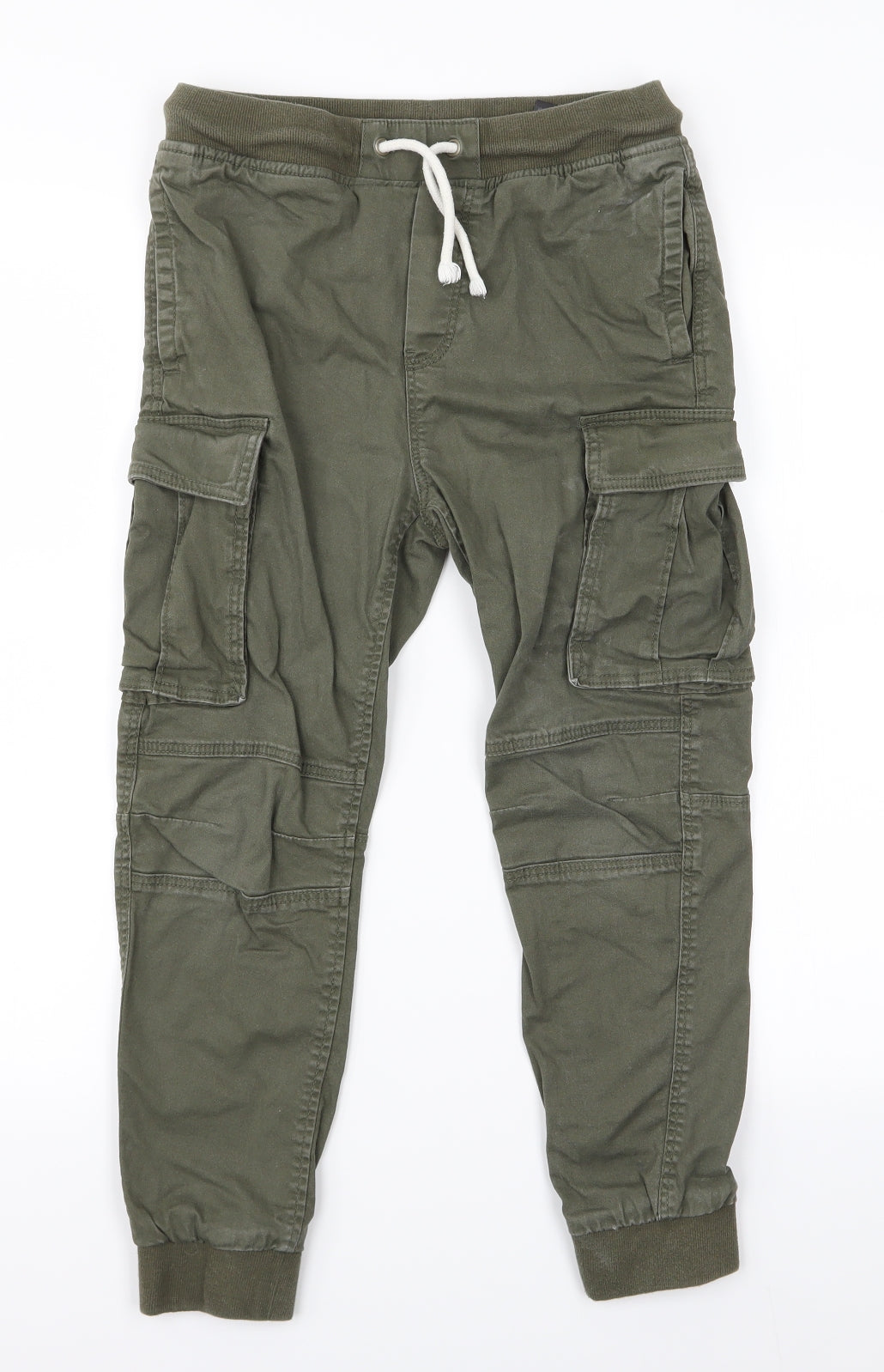 H&M Boys Green   Cargo Trousers Size 10-11 Years