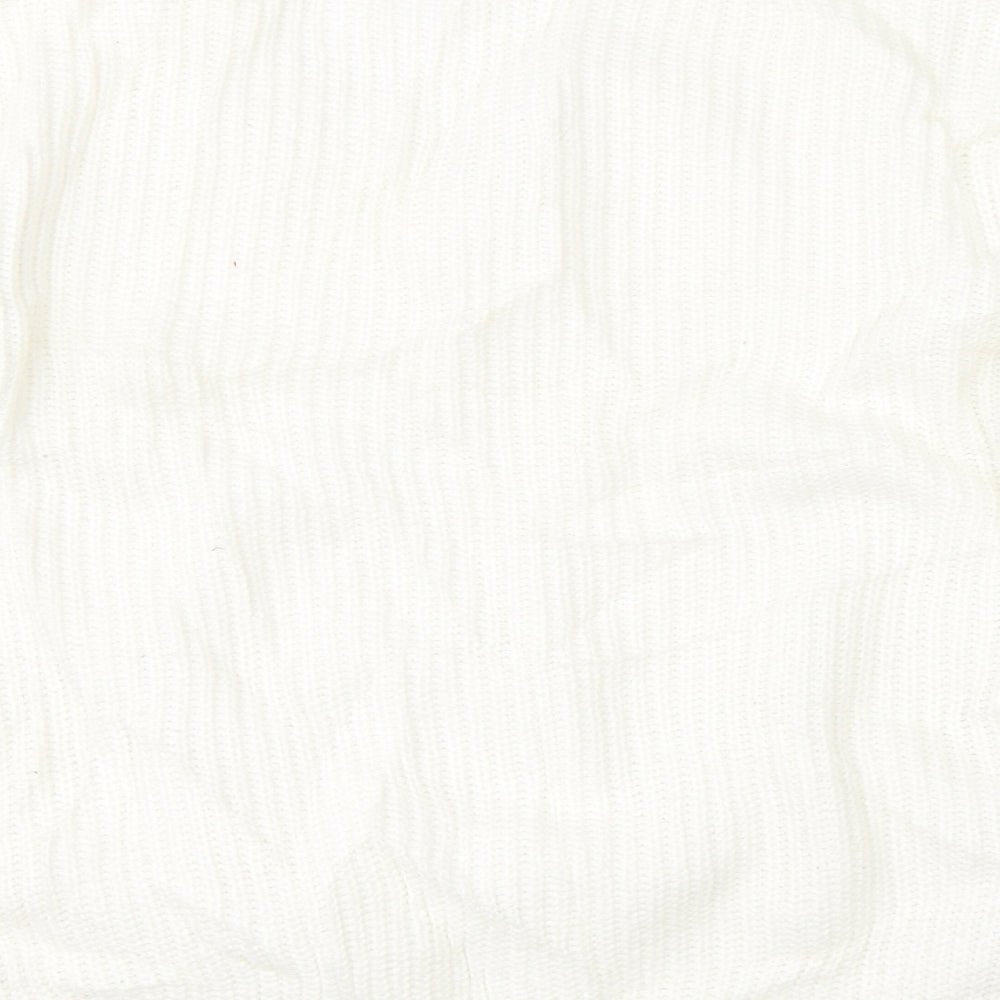 TU Womens White  Knit Pullover Jumper Size 14