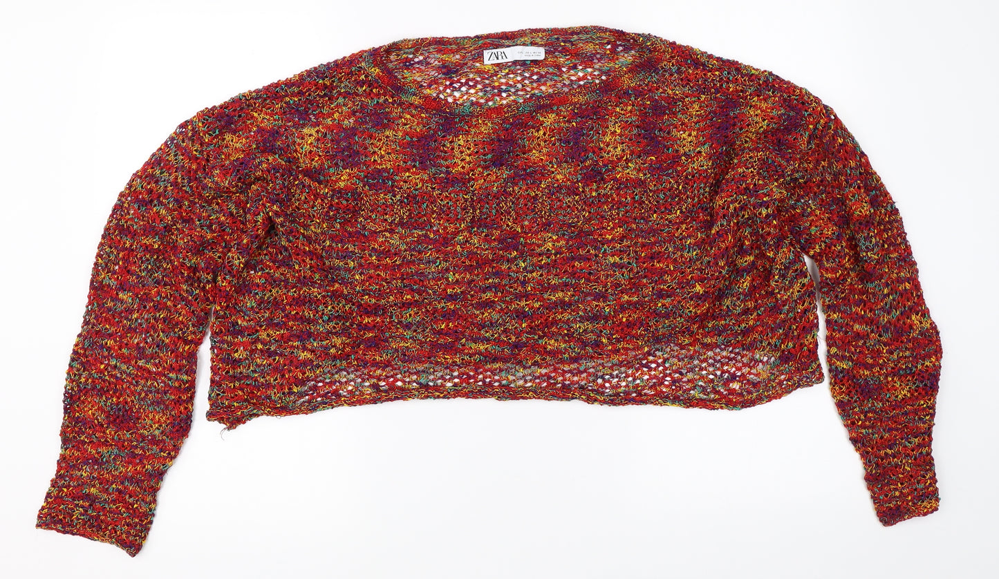 Zara Womens Red   Shrug Jumper Size L