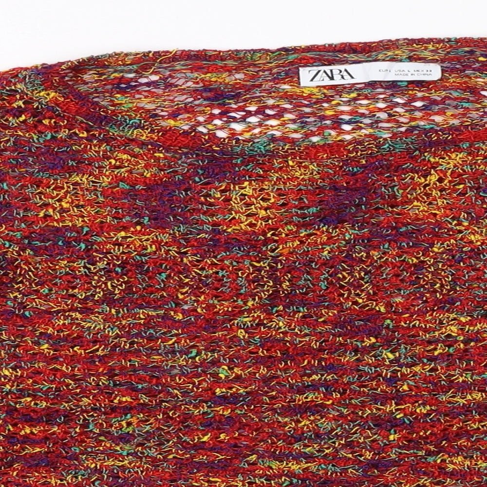 Zara Womens Red   Shrug Jumper Size L