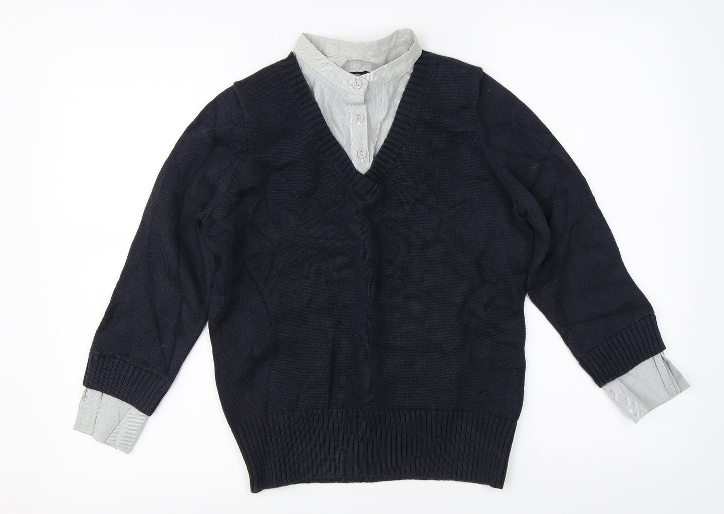 Marks & Spencer Womens Blue   Pullover Jumper Size 14