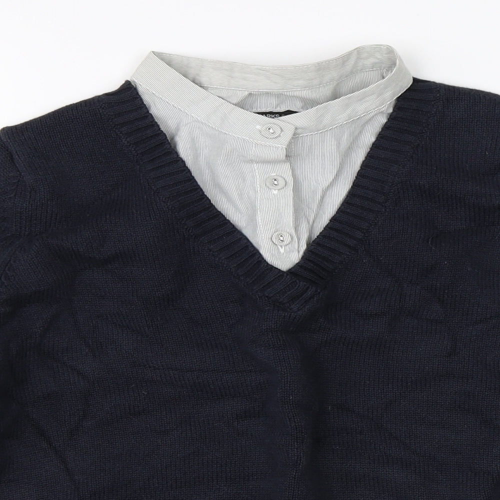 Marks & Spencer Womens Blue   Pullover Jumper Size 14