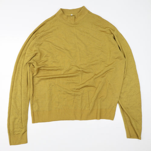 Preworn Womens Yellow  Knit Pullover Jumper Size 2XL