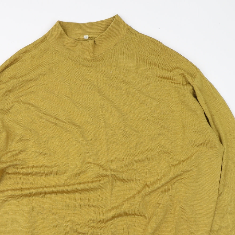Preworn Womens Yellow  Knit Pullover Jumper Size 2XL