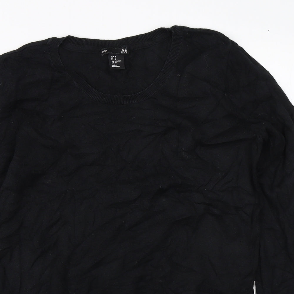 H&M Womens Black   Pullover Jumper Size M