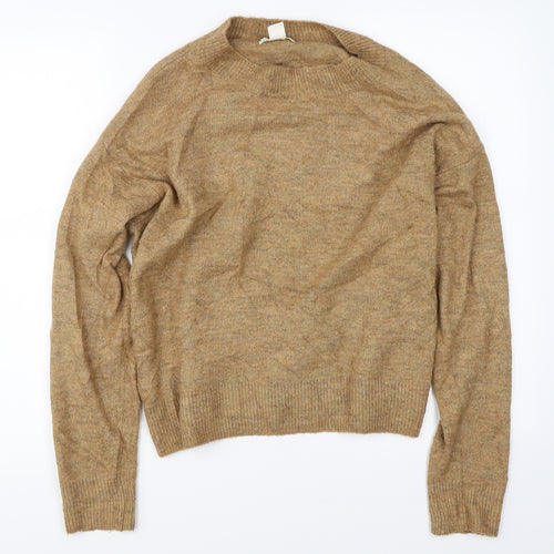 H&M Mens Brown  Knit Pullover Jumper Size S