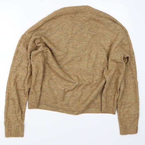 H&M Mens Brown  Knit Pullover Jumper Size S