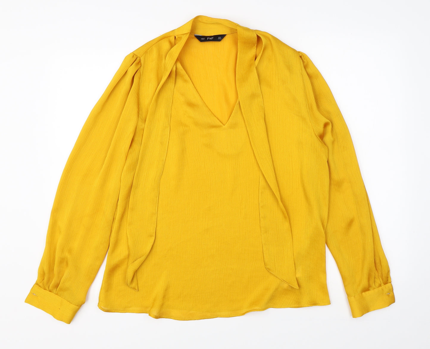F&F Womens Yellow   Basic Blouse Size 12