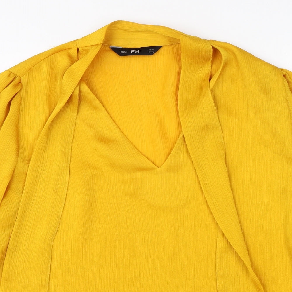 F&F Womens Yellow   Basic Blouse Size 12
