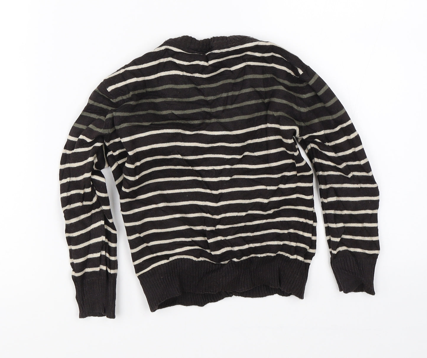 George Boys Brown Striped  Pullover Jumper Size 2-3 Years