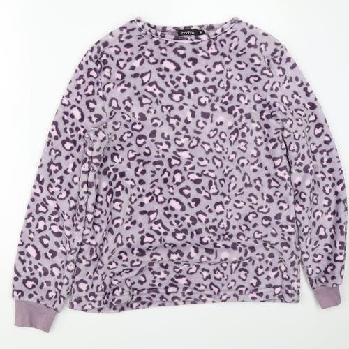 Booho Womens Purple Animal Print   Pyjama Top Size M