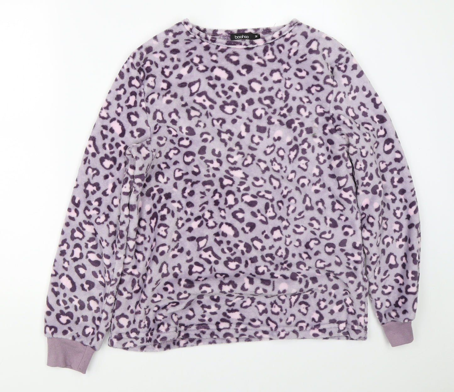 Booho Womens Purple Animal Print   Pyjama Top Size M