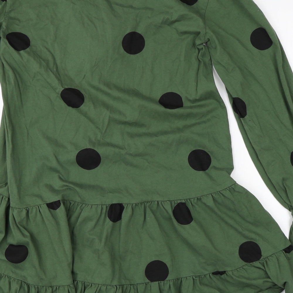 ASOS Womens Green Polka Dot  Shift  Size 10