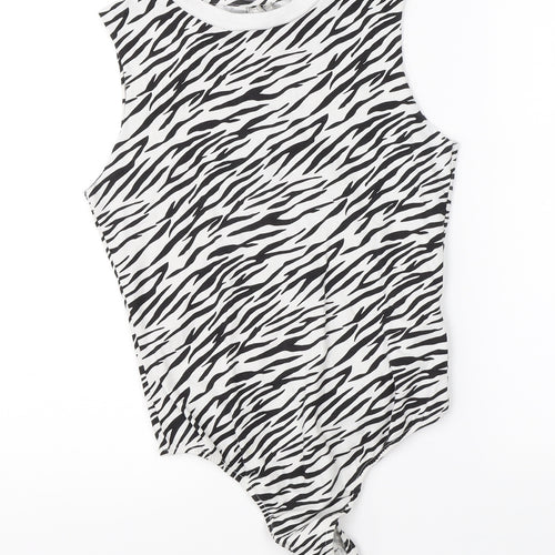ASOS Womens White Animal Print  Romper One-Piece Size 10