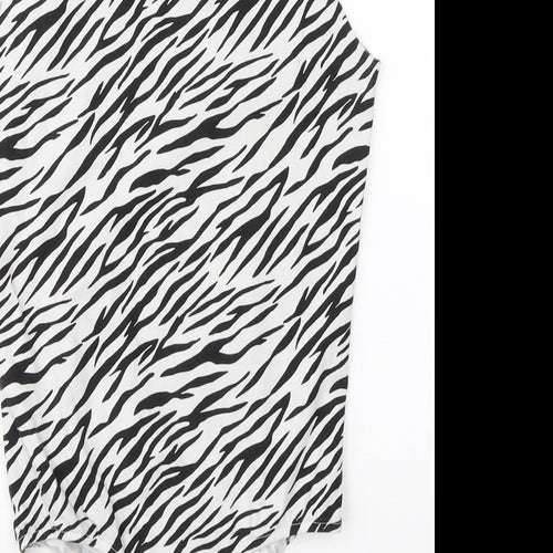 ASOS Womens White Animal Print  Romper One-Piece Size 10